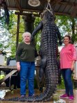 Livingston, Tex., Mayor Judy Cochran, left, with the alligator 09 2018.jpg